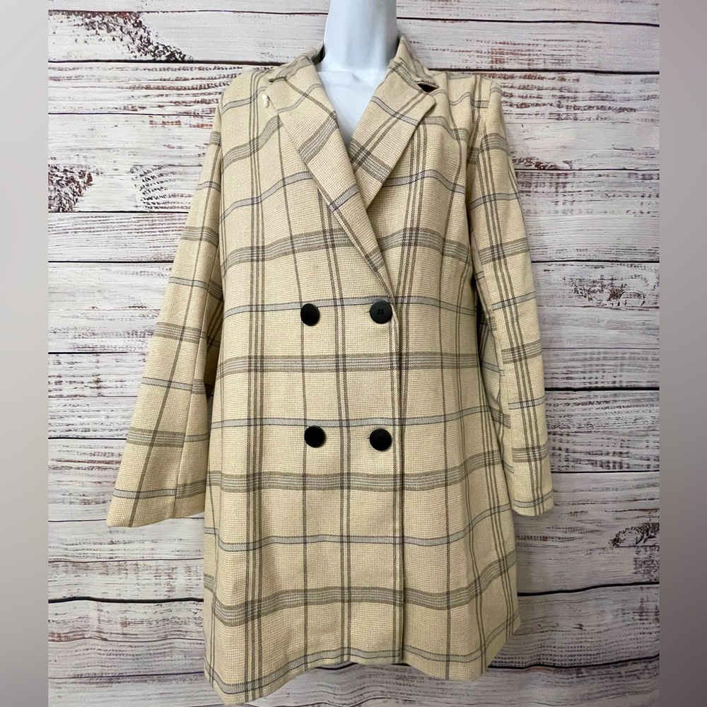 Sand Plaid Blazer